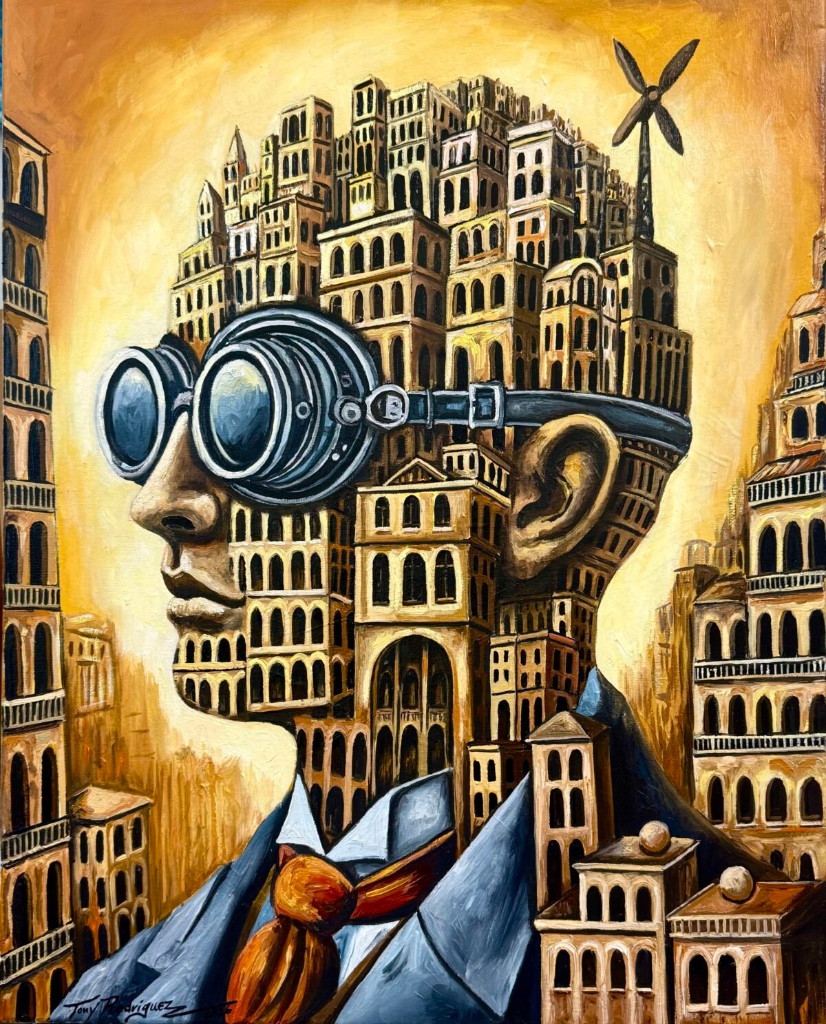 Cognitive architecture, 2026, oil on canvas, 20 x 16 in